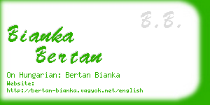 bianka bertan business card